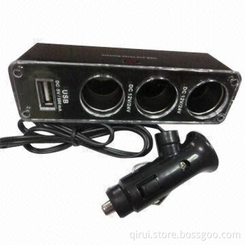 3-cigarette lighter with 1 USB